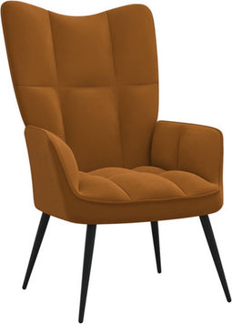 vidaXL Relaxstoel fluweel bruin