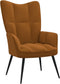 vidaXL Relaxstoel fluweel bruin