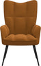 vidaXL Relaxstoel fluweel bruin