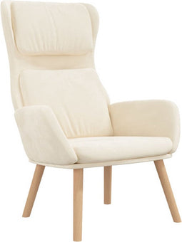 vidaXL Relaxstoel fluweel crèmewit