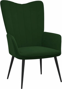 vidaXL Relaxstoel fluweel donkergoen