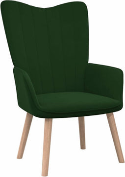 vidaXL Relaxstoel fluweel donkergoen