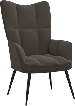 vidaXL Relaxstoel fluweel donkergrijs