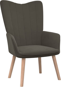 vidaXL Relaxstoel fluweel donkergrijs