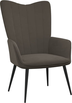 vidaXL Relaxstoel fluweel donkergrijs