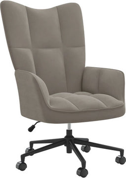 vidaXL Relaxstoel fluweel lichtgrijs