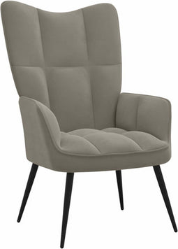 vidaXL Relaxstoel fluweel lichtgrijs