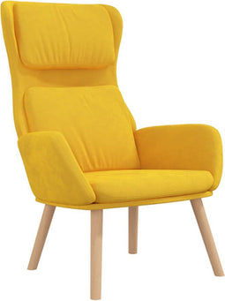 vidaXL Relaxstoel fluweel mosterdgeel