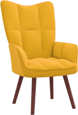vidaXL Relaxstoel fluweel mosterdgeel