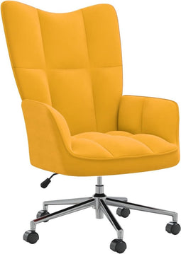 vidaXL Relaxstoel fluweel mosterdgeel
