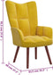 vidaXL Relaxstoel fluweel mosterdgeel