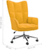 vidaXL Relaxstoel fluweel mosterdgeel