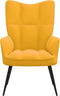 vidaXL Relaxstoel fluweel mosterdgeel