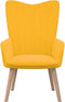 vidaXL Relaxstoel fluweel mosterdgeel