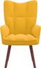 vidaXL Relaxstoel fluweel mosterdgeel