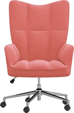 vidaXL Relaxstoel fluweel roze