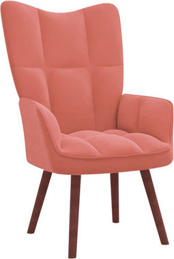 vidaXL Relaxstoel fluweel roze