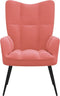 vidaXL Relaxstoel fluweel roze