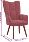 vidaXL Relaxstoel fluweel roze