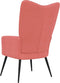vidaXL Relaxstoel fluweel roze