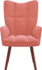 vidaXL Relaxstoel fluweel roze