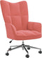 vidaXL Relaxstoel fluweel roze
