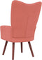 vidaXL Relaxstoel fluweel roze