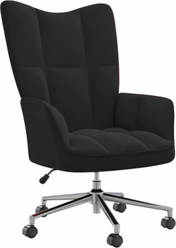 vidaXL Relaxstoel fluweel zwart