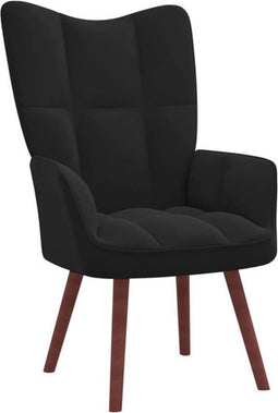 vidaXL Relaxstoel fluweel zwart
