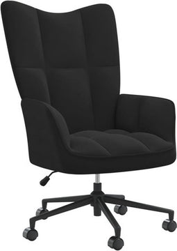 vidaXL Relaxstoel fluweel zwart