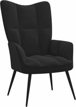 vidaXL Relaxstoel fluweel zwart