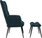 vidaXL Relaxstoel met voetenbank fluweel blauw