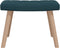 vidaXL Relaxstoel met voetenbank fluweel blauw