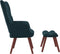vidaXL Relaxstoel met voetenbank fluweel blauw