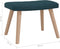 vidaXL Relaxstoel met voetenbank fluweel blauw