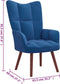 vidaXL Relaxstoel met voetenbank fluweel blauw