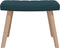 vidaXL Relaxstoel met voetenbank fluweel blauw