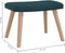 vidaXL Relaxstoel met voetenbank fluweel blauw