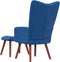 vidaXL Relaxstoel met voetenbank fluweel blauw