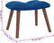 vidaXL Relaxstoel met voetenbank fluweel blauw