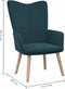 vidaXL Relaxstoel met voetenbank fluweel blauw