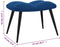 vidaXL Relaxstoel met voetenbank fluweel blauw