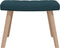 vidaXL Relaxstoel met voetenbank fluweel blauw