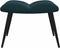 vidaXL Relaxstoel met voetenbank fluweel blauw
