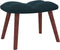 vidaXL Relaxstoel met voetenbank fluweel blauw