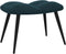 vidaXL Relaxstoel met voetenbank fluweel blauw