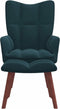 vidaXL Relaxstoel met voetenbank fluweel blauw