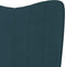 vidaXL Relaxstoel met voetenbank fluweel blauw