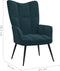 vidaXL Relaxstoel met voetenbank fluweel blauw