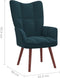 vidaXL Relaxstoel met voetenbank fluweel blauw